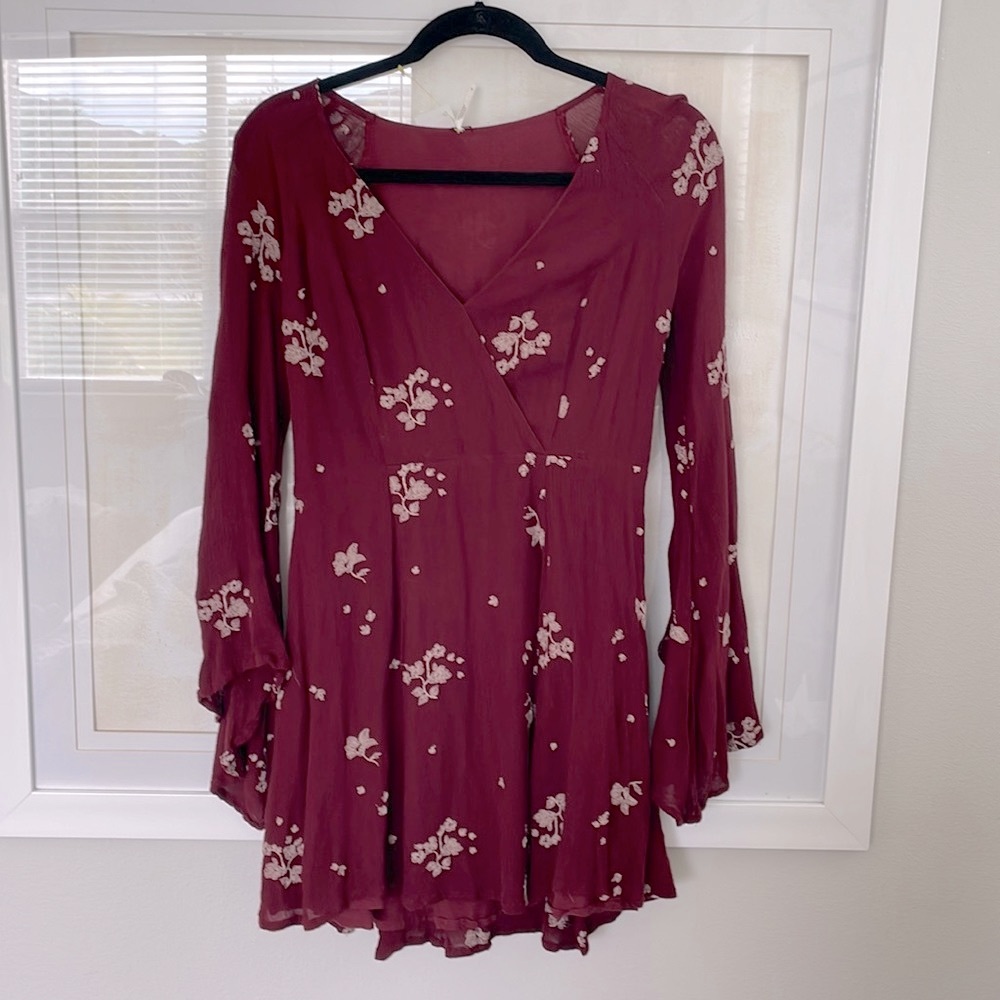 Free people maroon dress -size 8